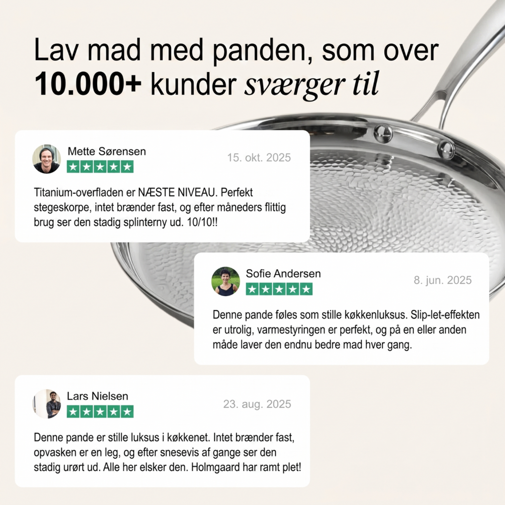 Holmgaard Titanium Hamret Dyb Pande